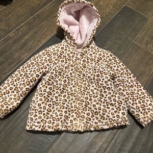 EUC Gymboree Cheetah Print Polar Fleece Jacket